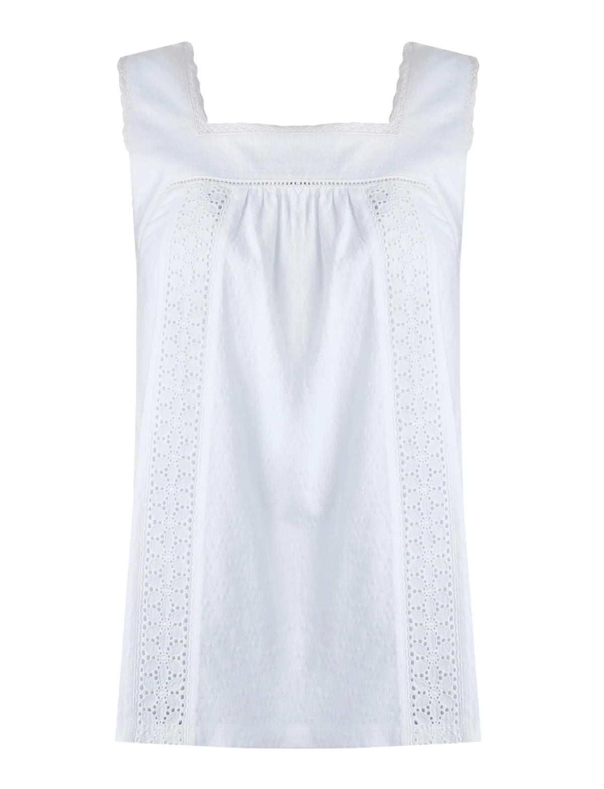 Weird Fish Womens Chelle Square Neck Jersey Vest - White