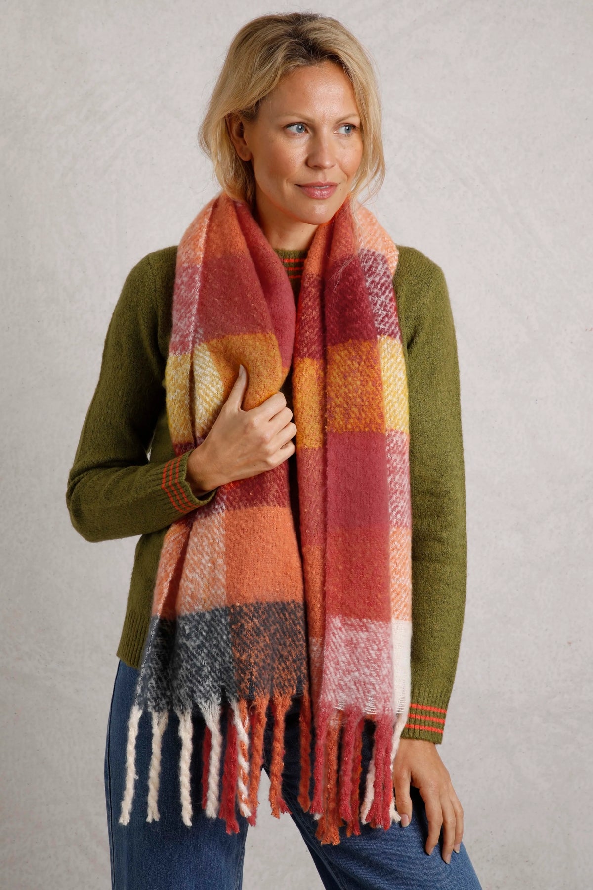 Weird Fish Austell Eco Cosy Scarf - Paprika