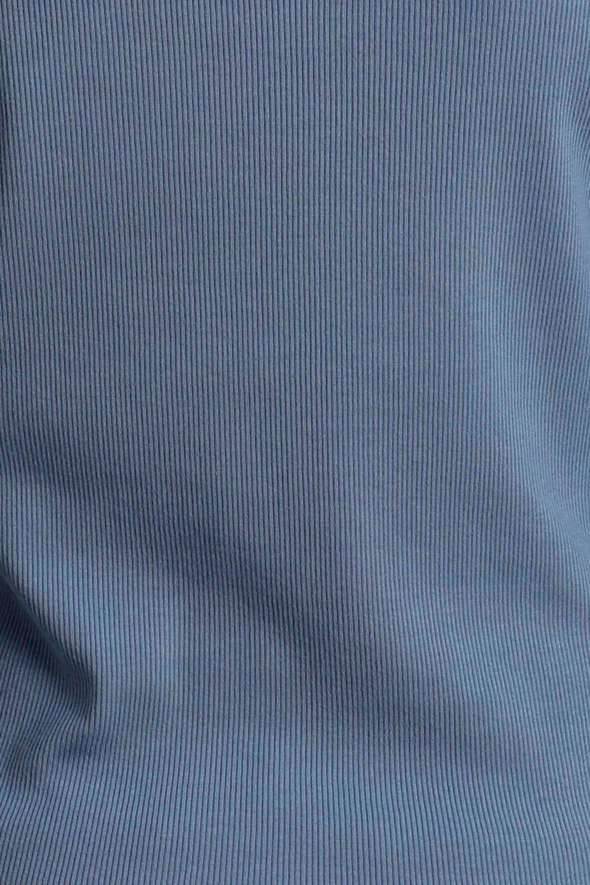 Weird Fish Womens Maine Ribbed Long Sleeve Tee - Blue Mirage