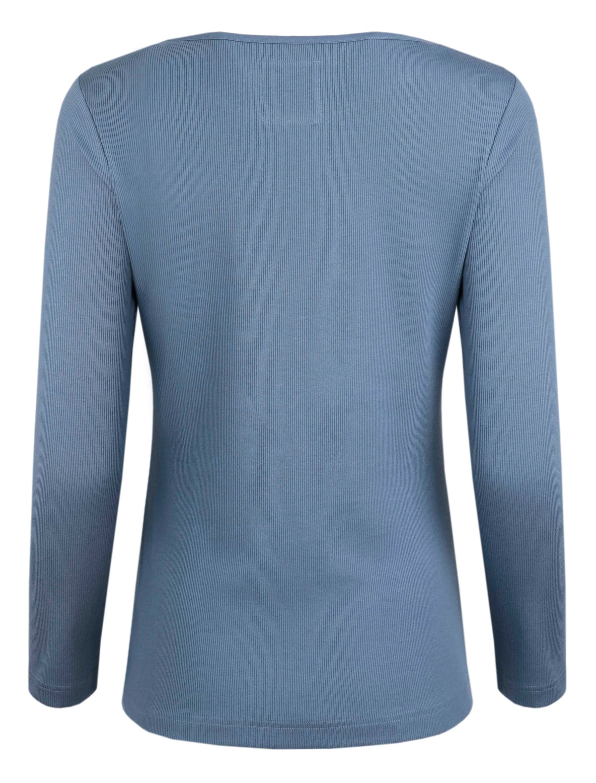 Weird Fish Womens Maine Ribbed Long Sleeve Tee - Blue Mirage