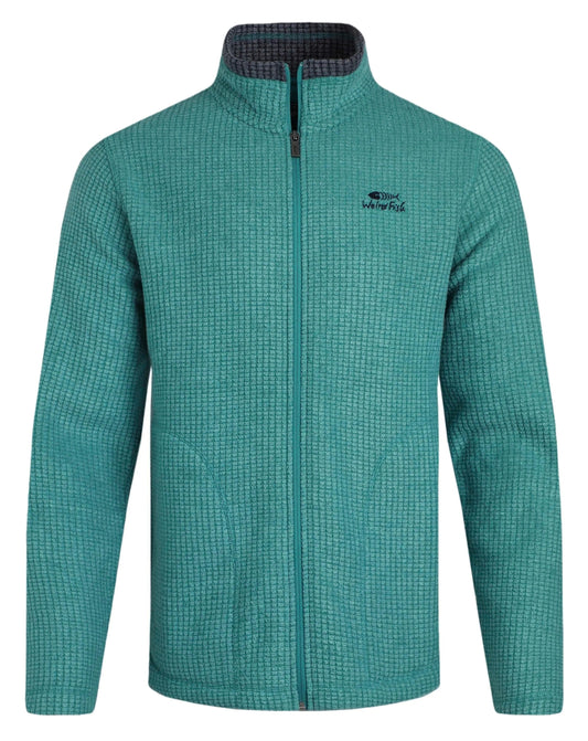 Weird Fish Mens Shires Full Zip Grid Fleece - Viridis