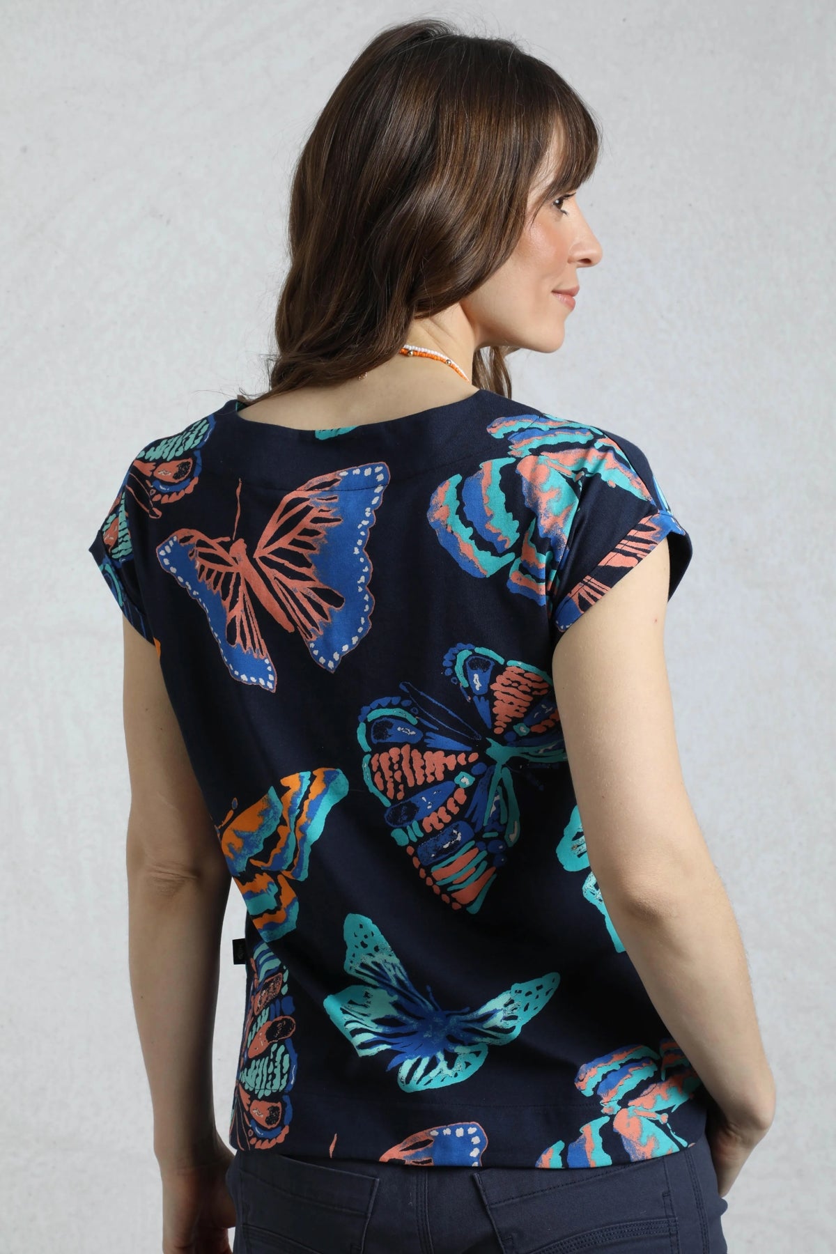 Weird Fish Womens Paw Paw T-Shirt - Dark Blue