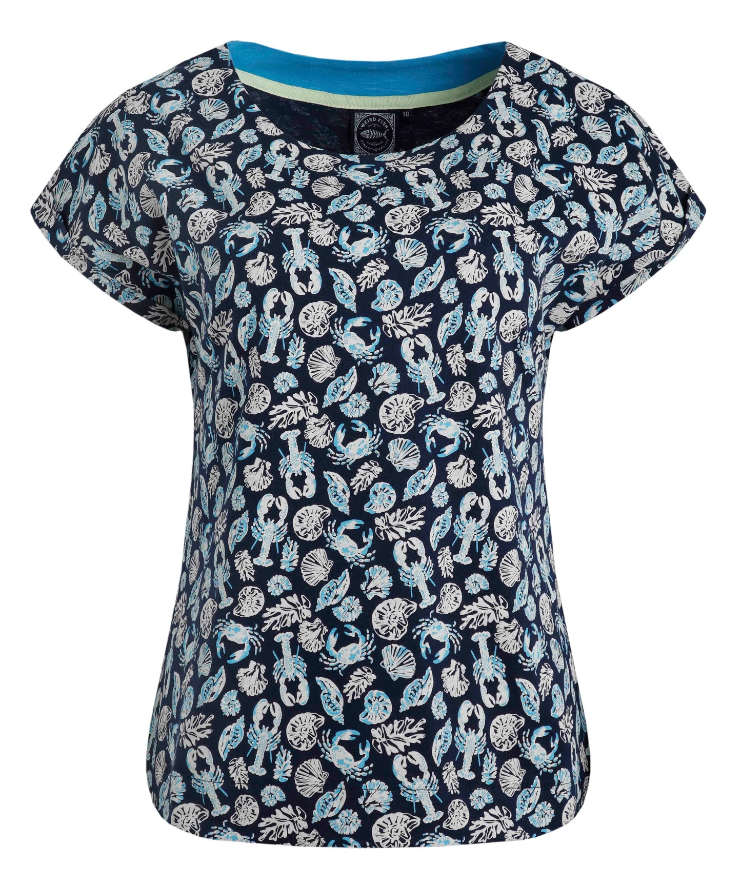 Weird Fish Womens Paw Paw T-Shirt - Ocean Blue