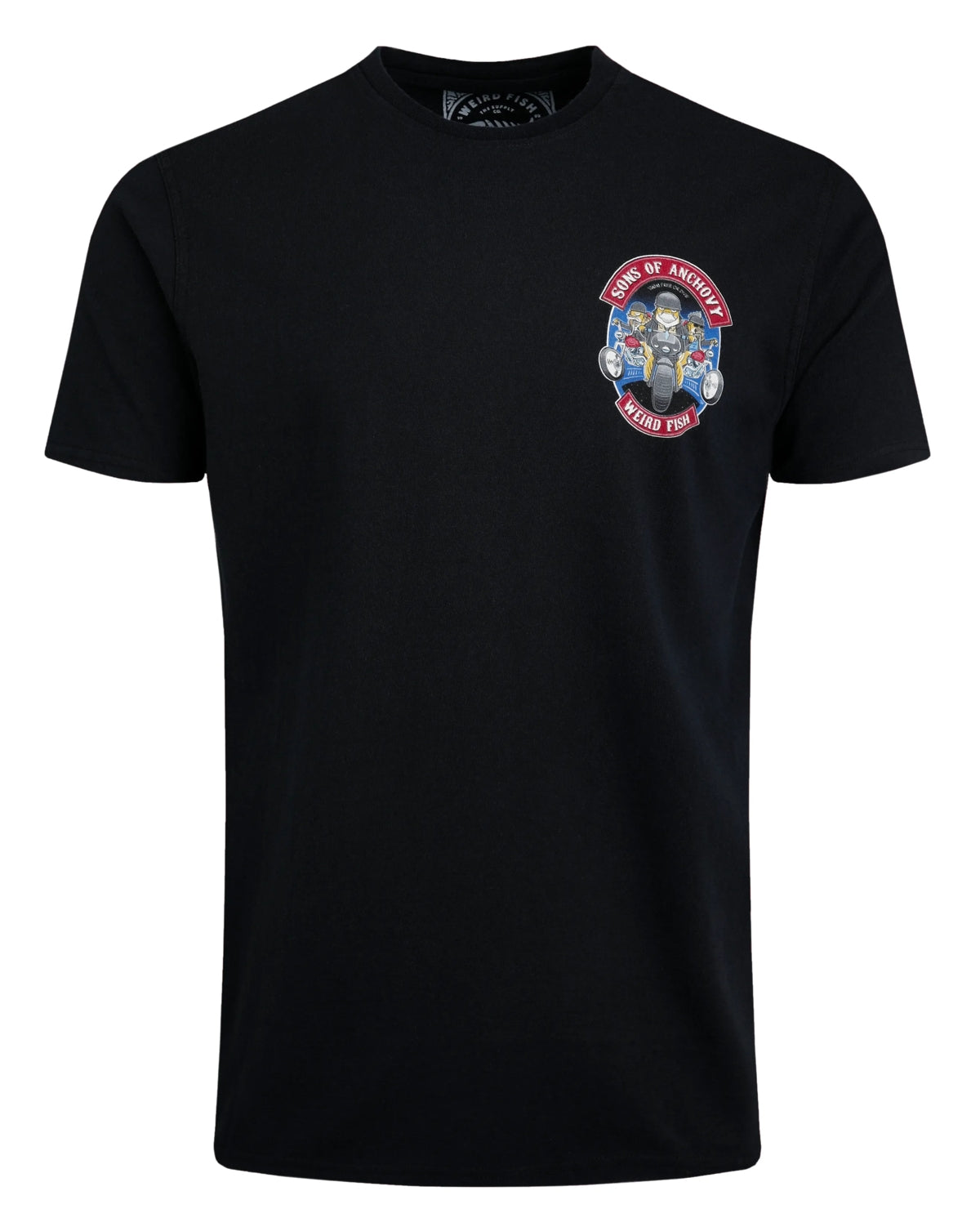Weird Fish Mens Sons of Anchovy Printed Tee - Black