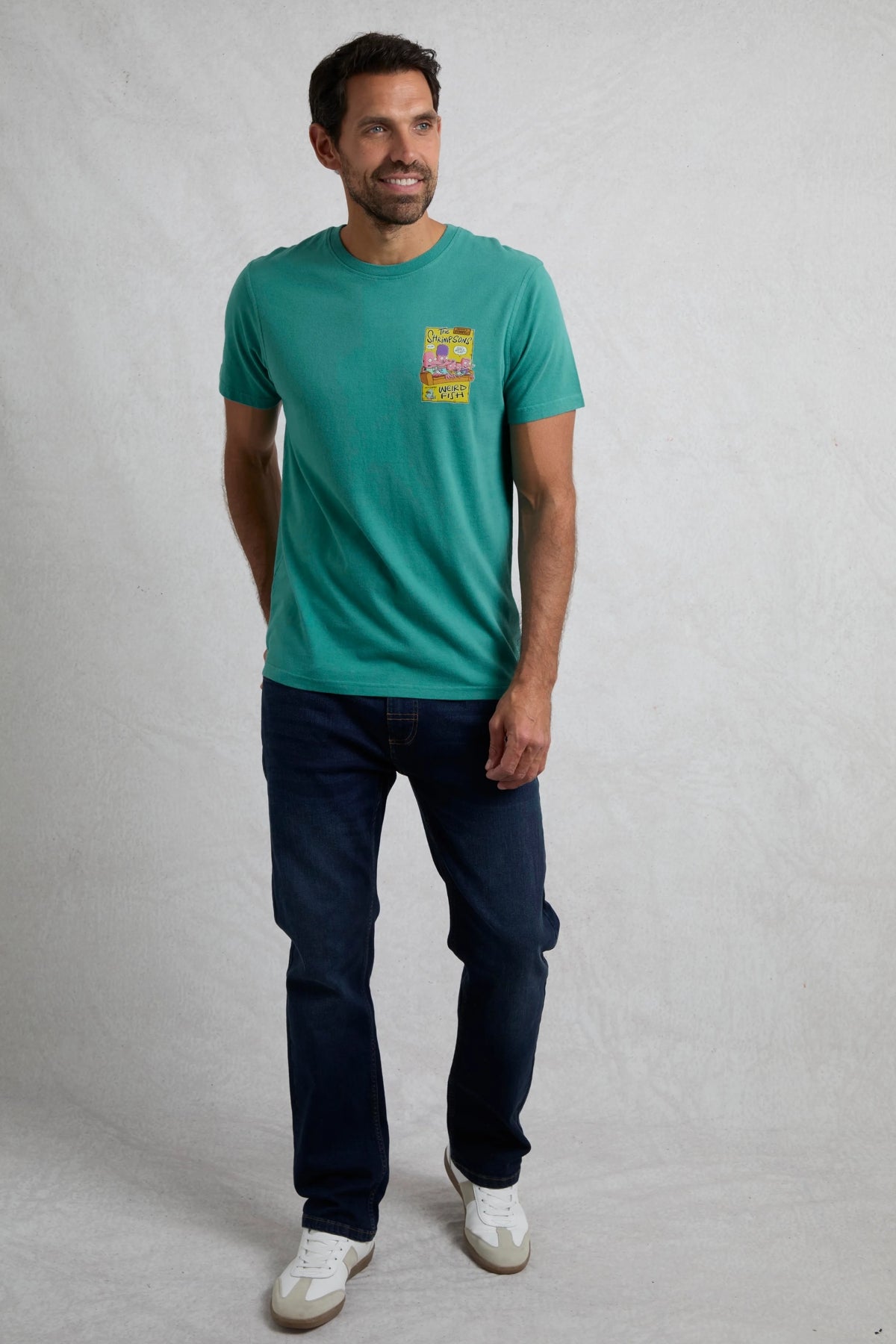 Weird Fish Mens Shrimpsons Print T-Shirt - Viridis