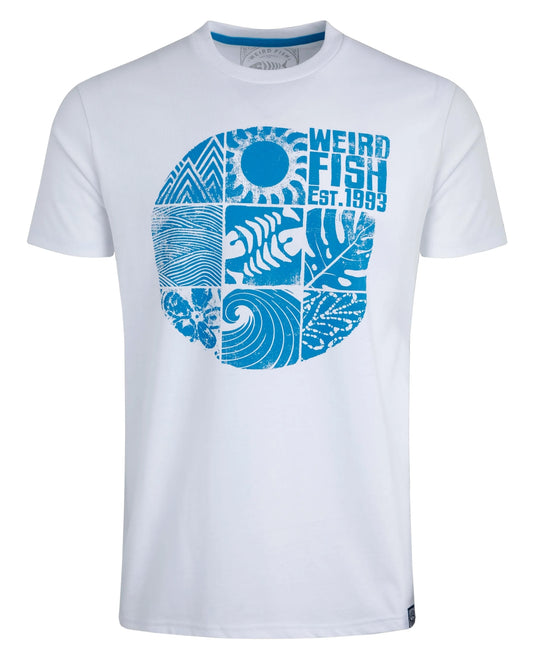 Weird Fish Mens Summer Sector Printed Tee - White