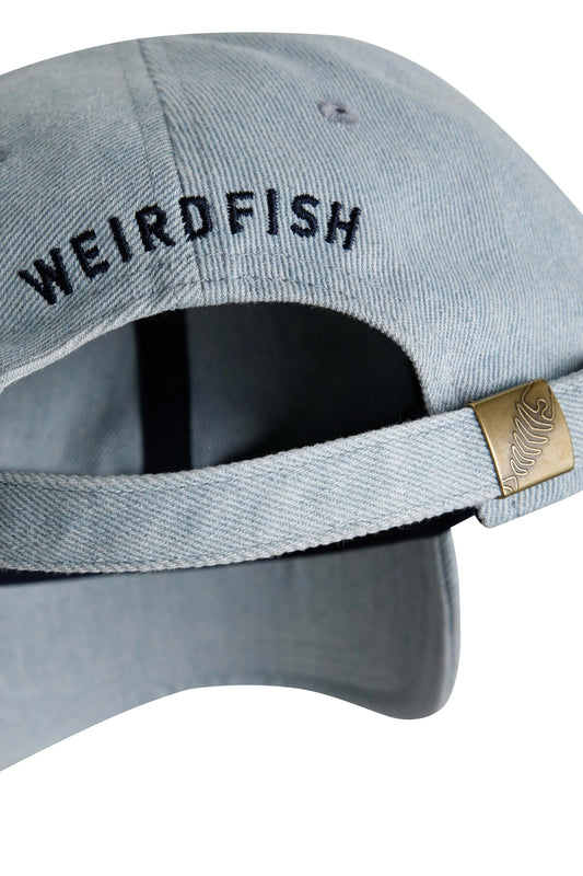 Weird Fish Unisex Falmouth Denim Heavy Wash Twill Cap - Denim