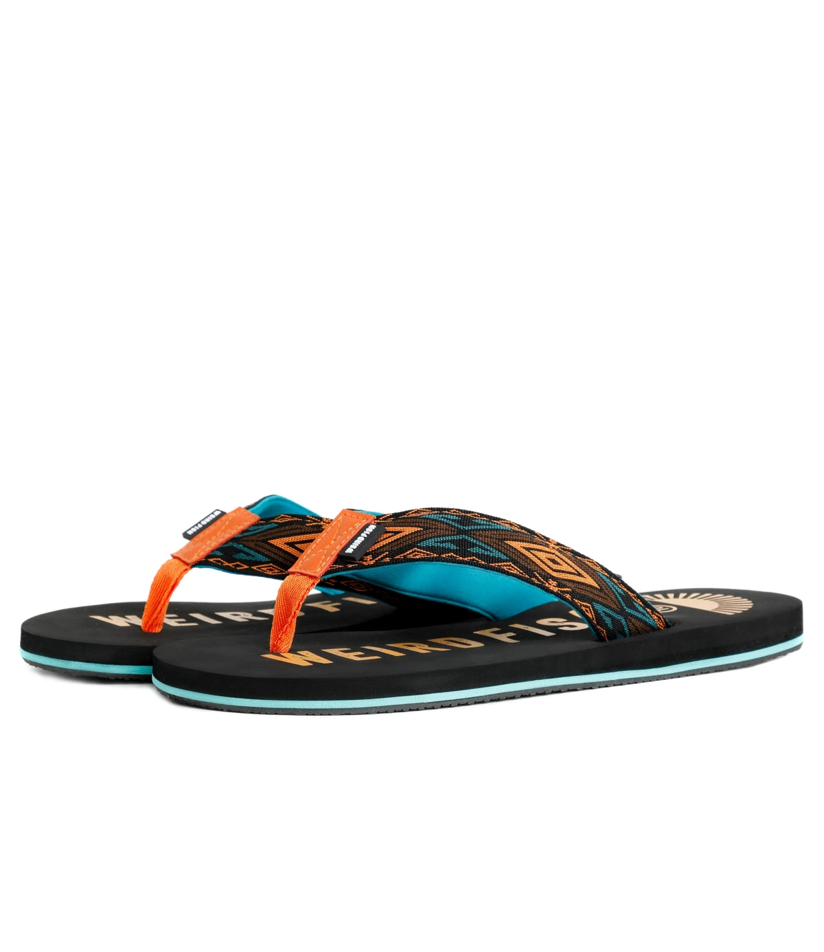 Weird Fish Mens Hamdon Jacquard Flip Flops - Black