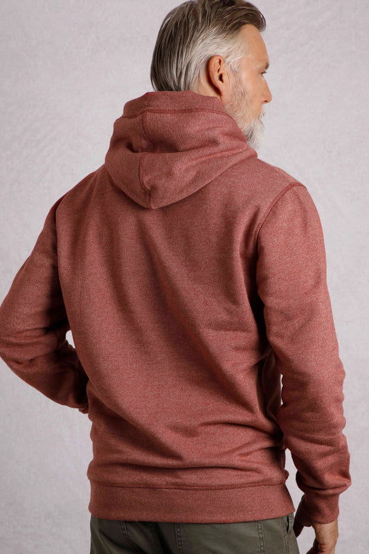 Weird Fish Mens Perranporth Embossed Grindle Hoodie - Nut