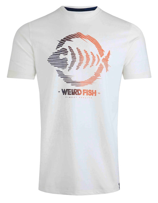 Weird Fish Mens Velocity Printed Tee - Dusty White