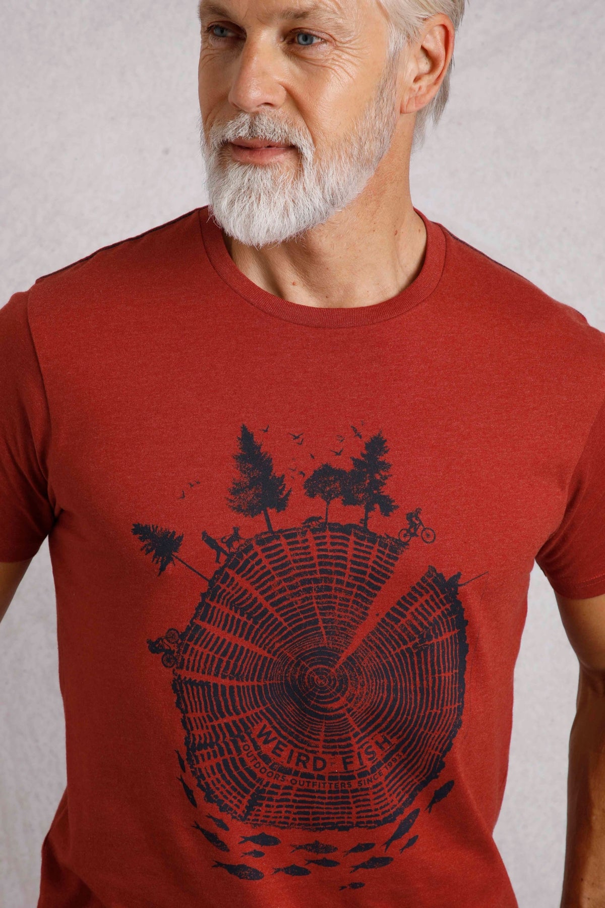 Weird Fish Mens Woodsman Printed Tee - Nut