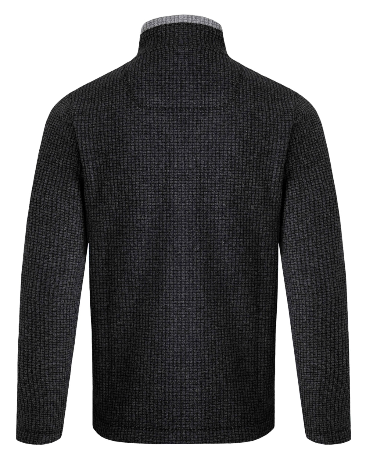 Weird Fish Mens Shires Full Zip Grid Fleece - Washed Black