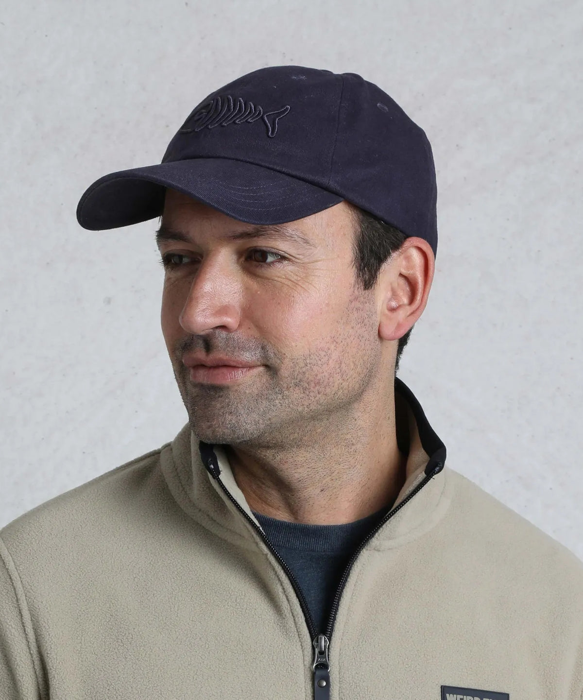 Weird Fish Bude Heavy Wash Twill Cap - Navy