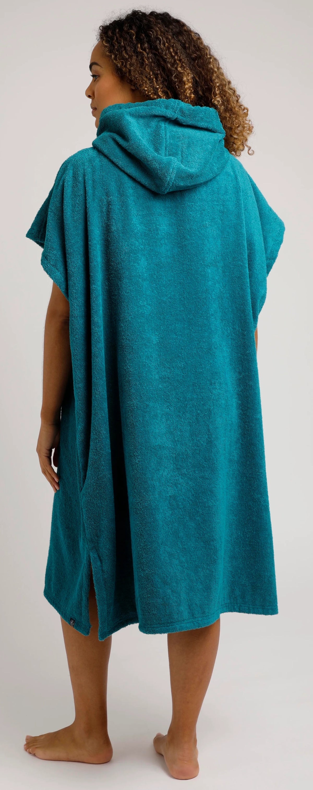 Weird Fish Adults Unisex Oceana Towelling Changing Robe - Peacock Blue