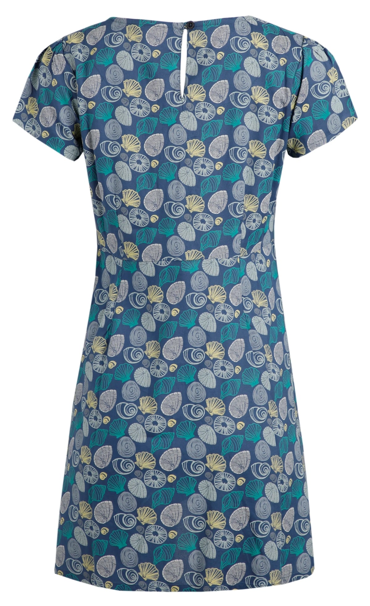Weird Fish Womens Breeza Eco Viscose Seashell Print Tunic - Ensign Blue