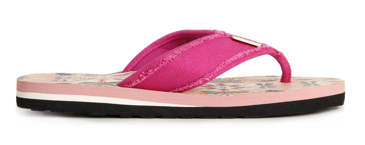 Weird Fish Womens Salcombe Fabric Strap Flip Flops - Pale Pink