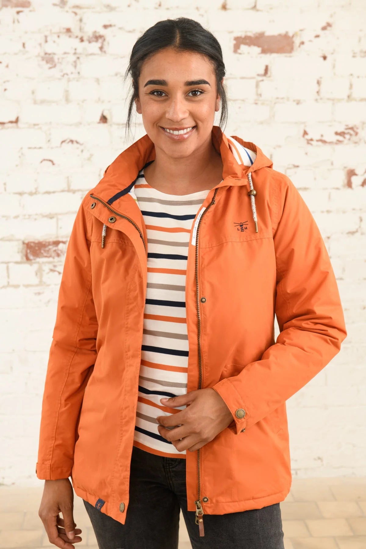 Ladies orange waterproof jacket cheap