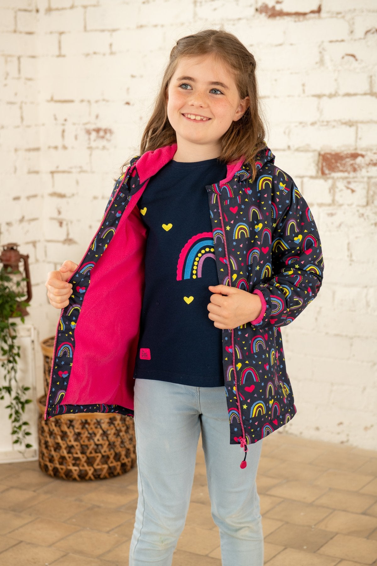 Lighthouse Kids 'Amelia' Raincoat - Rainbow Print