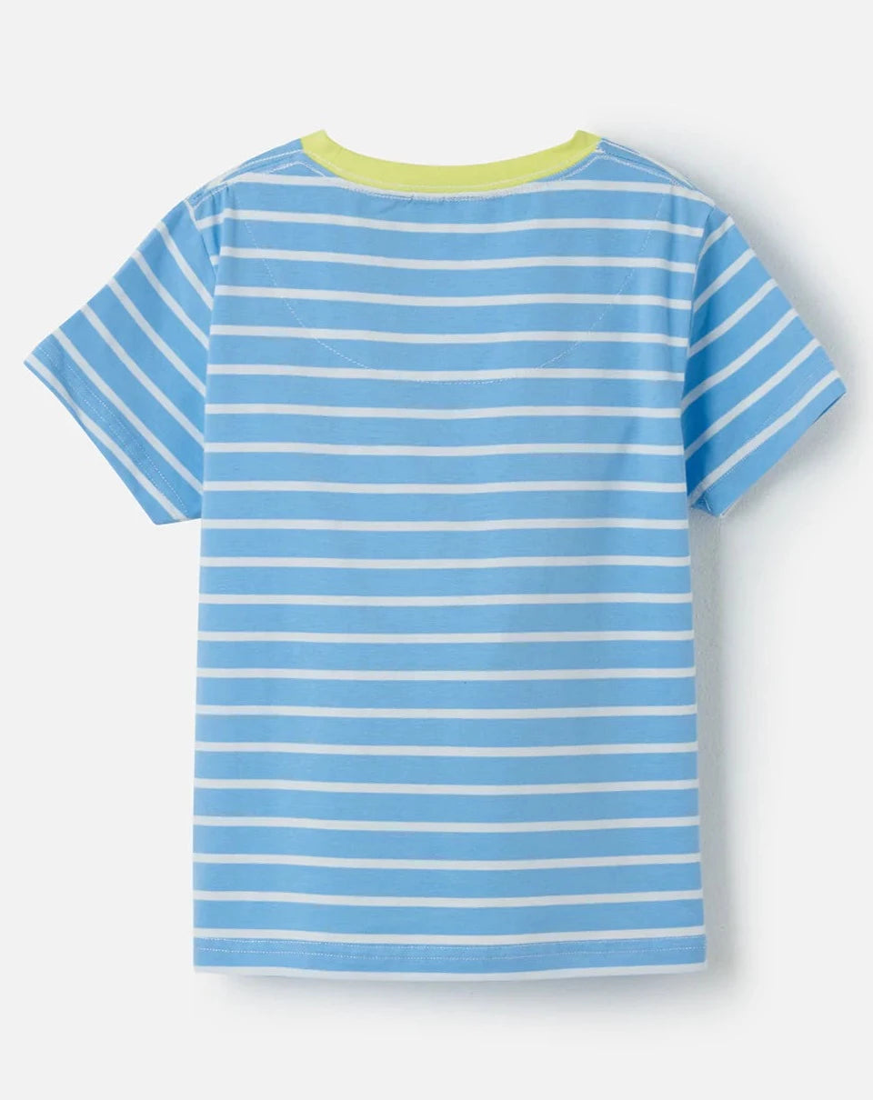 Lighthouse Kids 'Causeway' Short Sleeve Tee - Blue Stripe Bunny