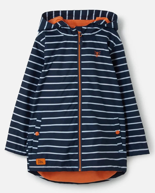 Lighthouse Kids 'Ethan' Waterproof Jacket - Navy Stripe