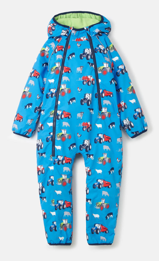 Lighthouse Kids 'Jamie' Waterproof Winter Puddlesuit - Blue Farm Print