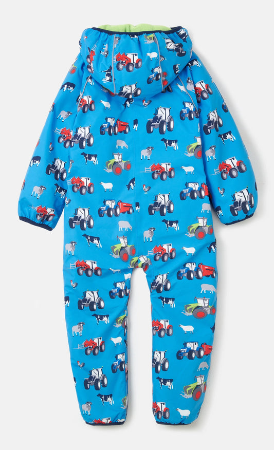 Lighthouse Kids 'Jamie' Waterproof Winter Puddlesuit - Blue Farm Print