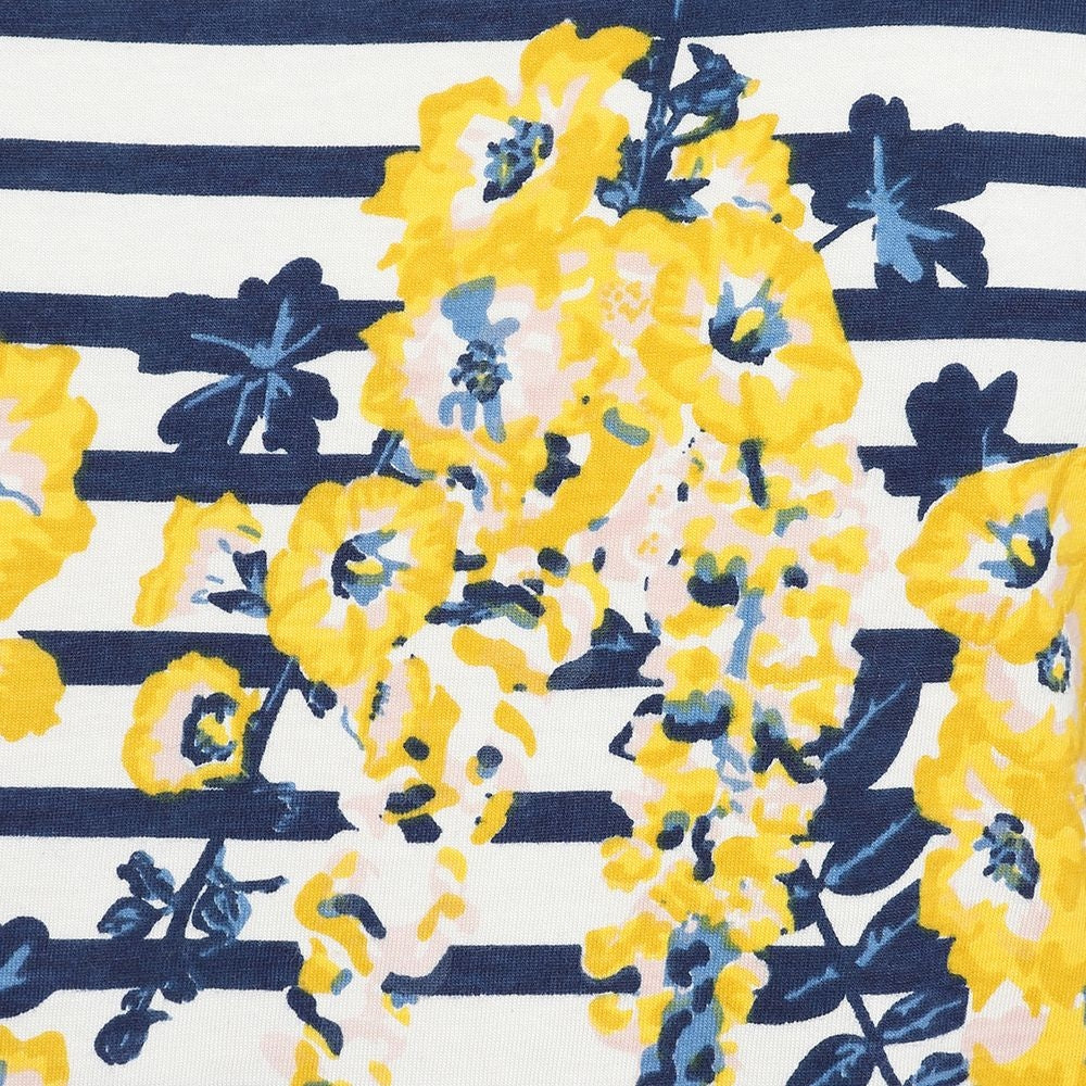 Lazy Jacks Womens 'LJ110P' Striped Floral Vest - Yellow Poppy