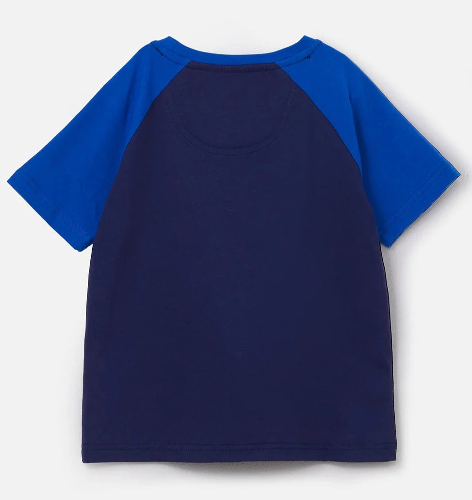 Lighthouse Kids 'Mason' Short Sleeve Blue Front Loader Print Tee