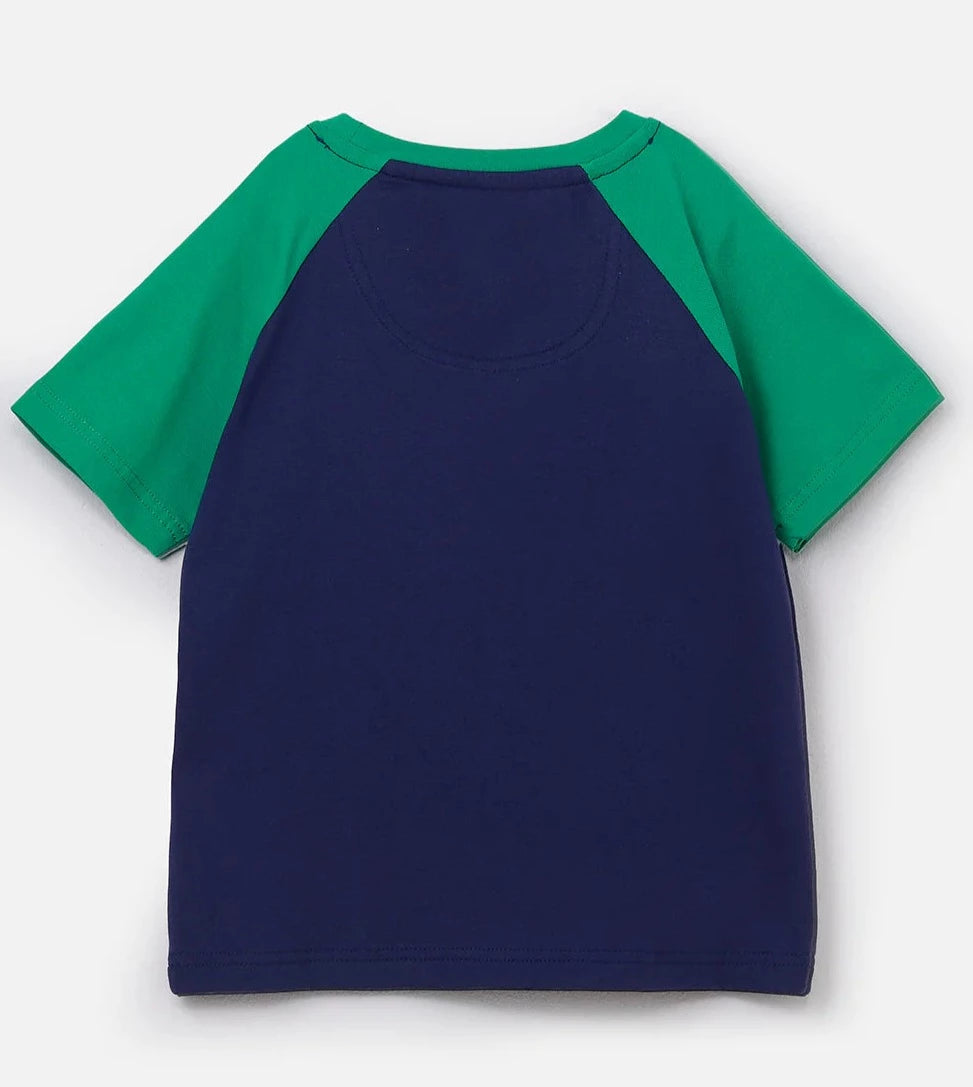 Lighthouse Kids 'Mason' Short Sleeve Green Front Loader Print Tee