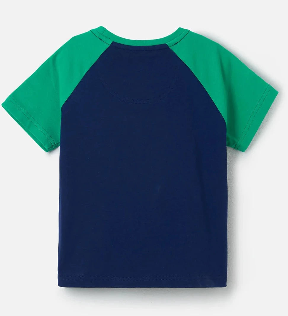 Lighthouse Kids 'Mason' Short Sleeve Green Tractor Print Tee