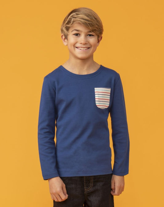 Lighthouse Kids Noah long sleeve tee - Pacific Line Marl