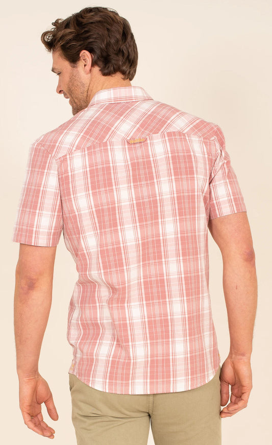 Brakeburn Mens Check Shirt - Pink