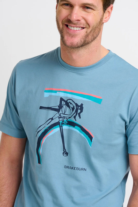 Brakeburn Mens Abstract Bike Tee - Blue