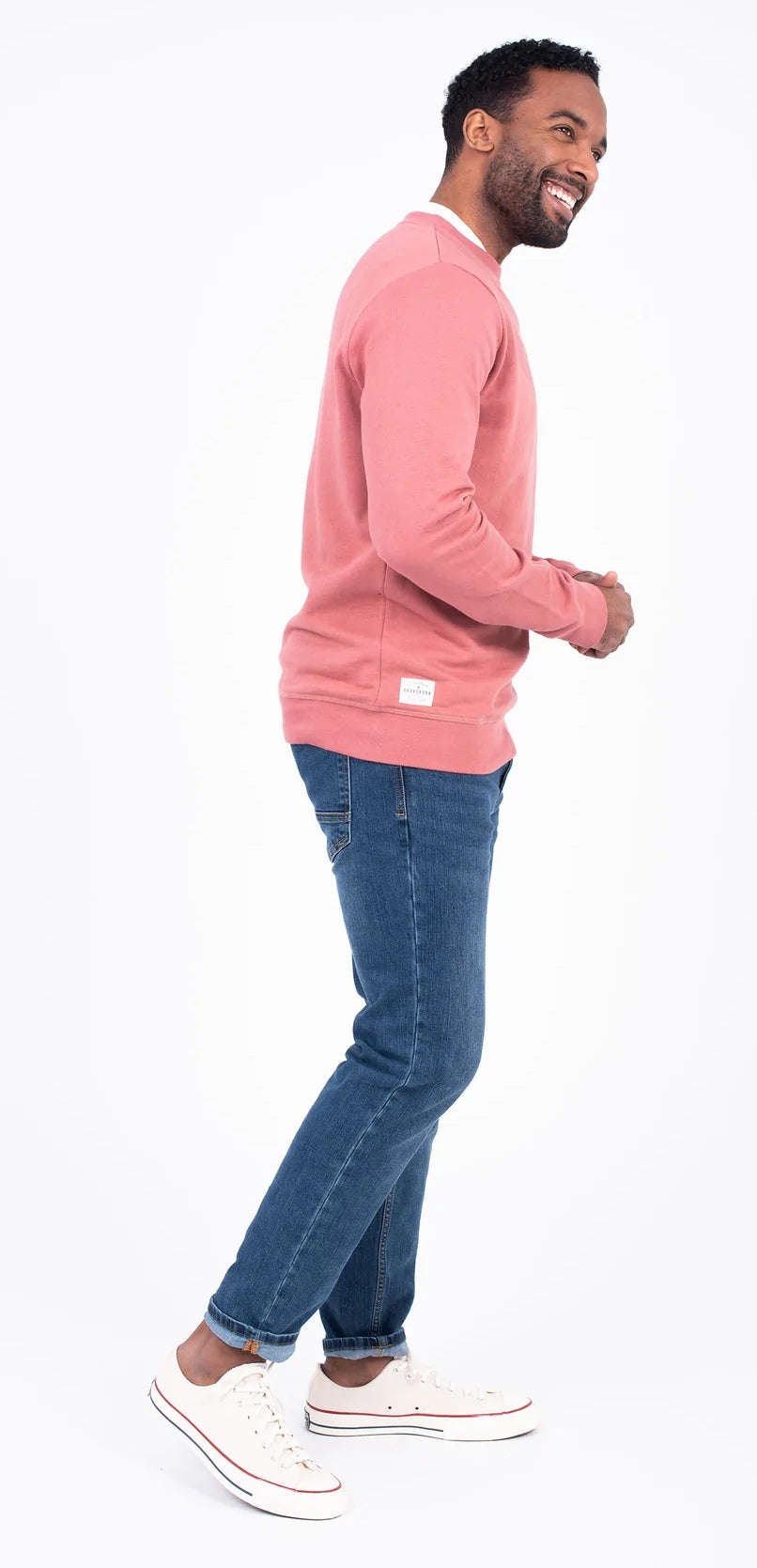 Brakeburn Mens Crew Neck Sweatshirt - Pink