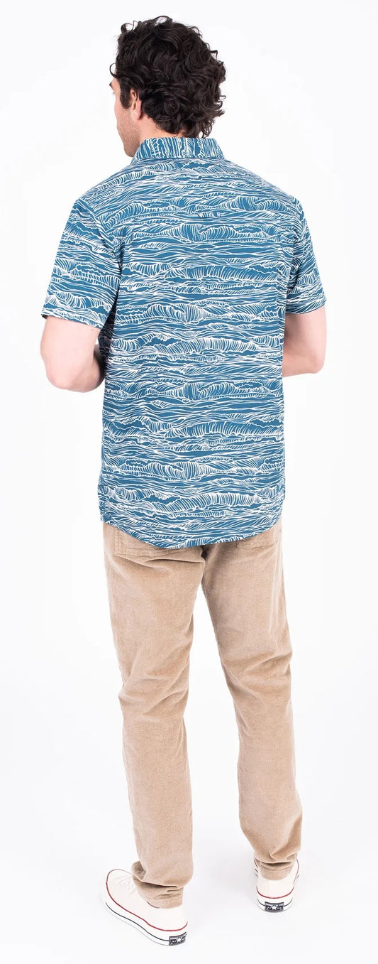 Brakeburn Mens Wave Short Sleeve Shirt