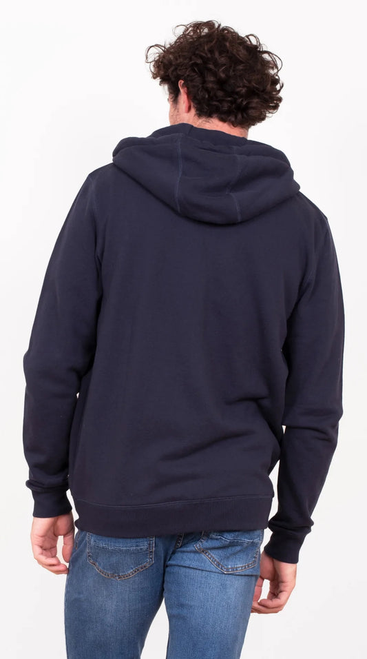 Brakeburn Mens Zip Through Hoody - Navy