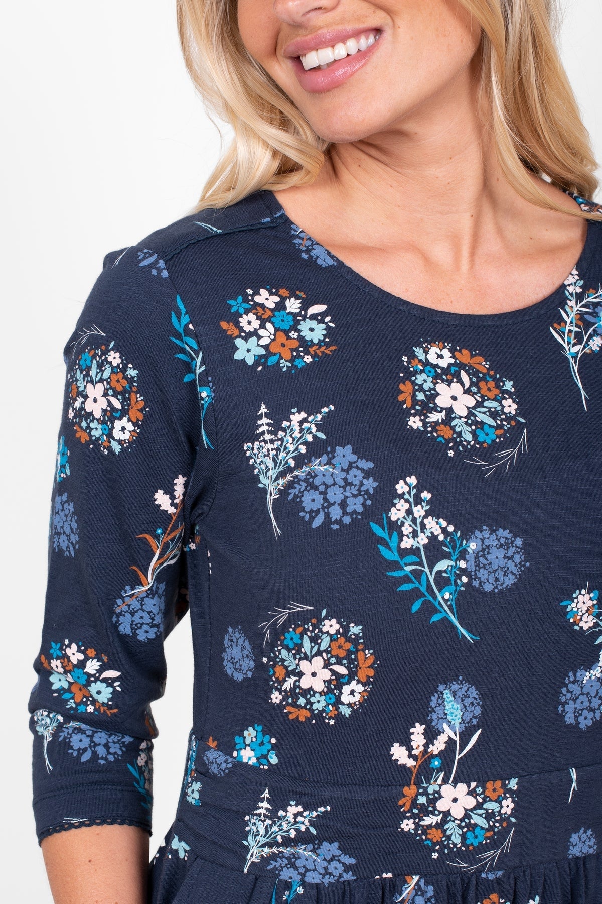 Brakeburn Womens 'Meadow Trail Tea Dress' - Navy
