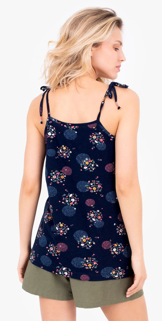 Brakeburn Womens 'Emma' Camisole Vest - Navy Floral