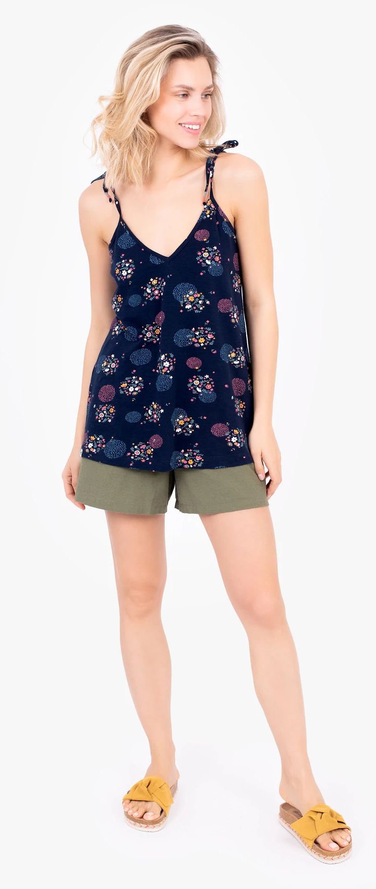 Brakeburn Womens 'Emma' Camisole Vest - Navy Floral