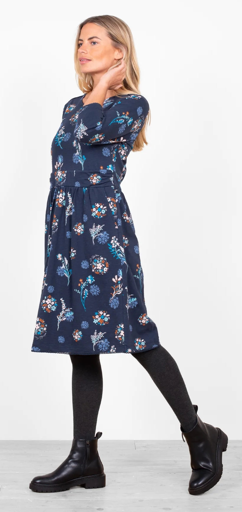 Brakeburn Womens 'Meadow Trail Tea Dress' - Navy