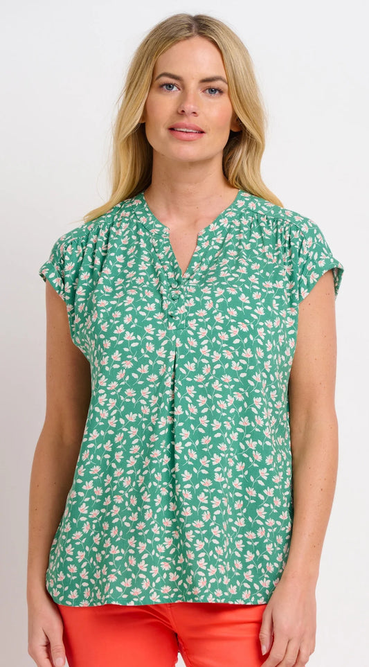 Brakeburn Womens Spring Garden Blouse - Green