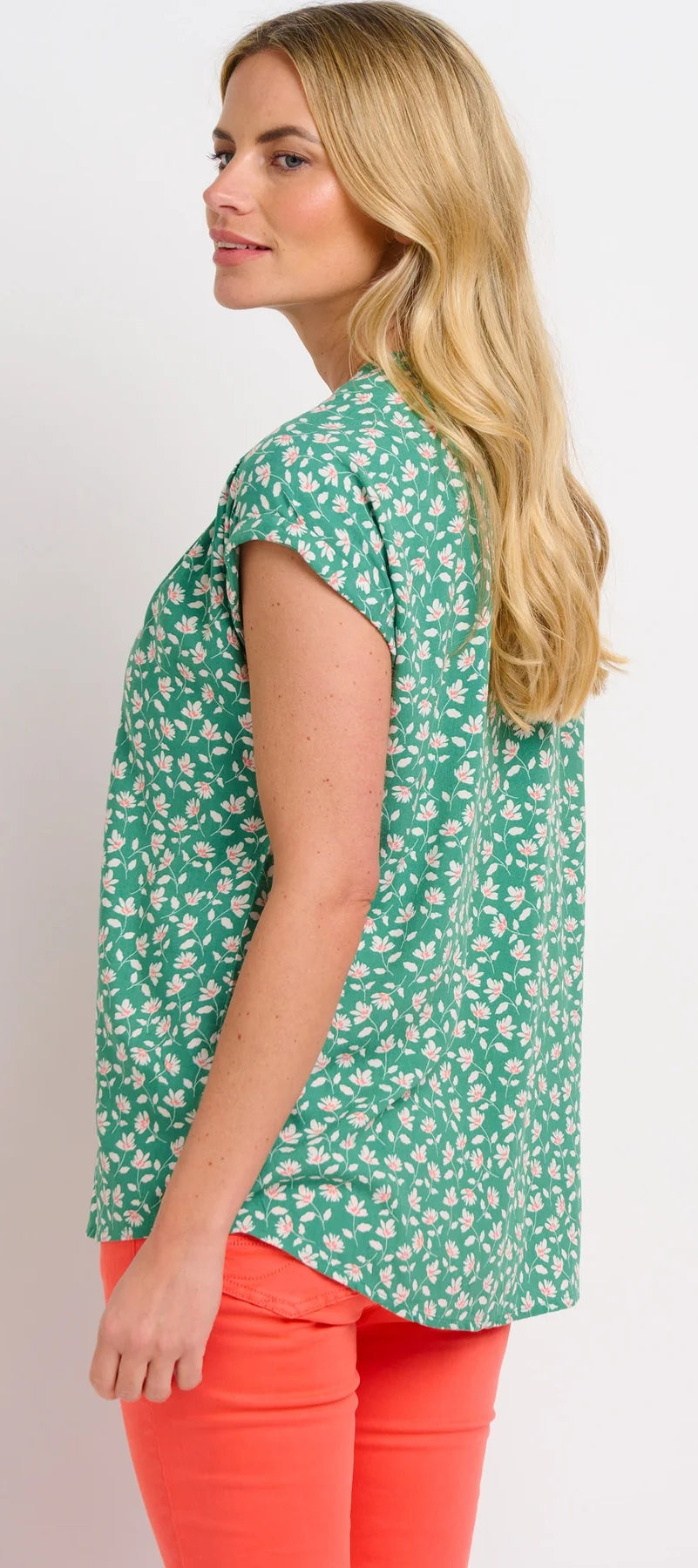 Brakeburn Womens Spring Garden Blouse - Green