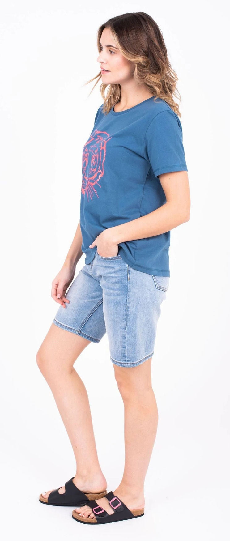 Brakeburn Womens 'Tiger T-Shirt' - Blue