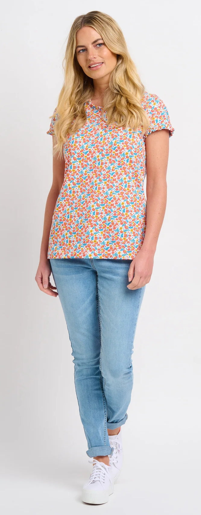 Brakeburn Womens Whimsical Floral Tee - Multicoloured