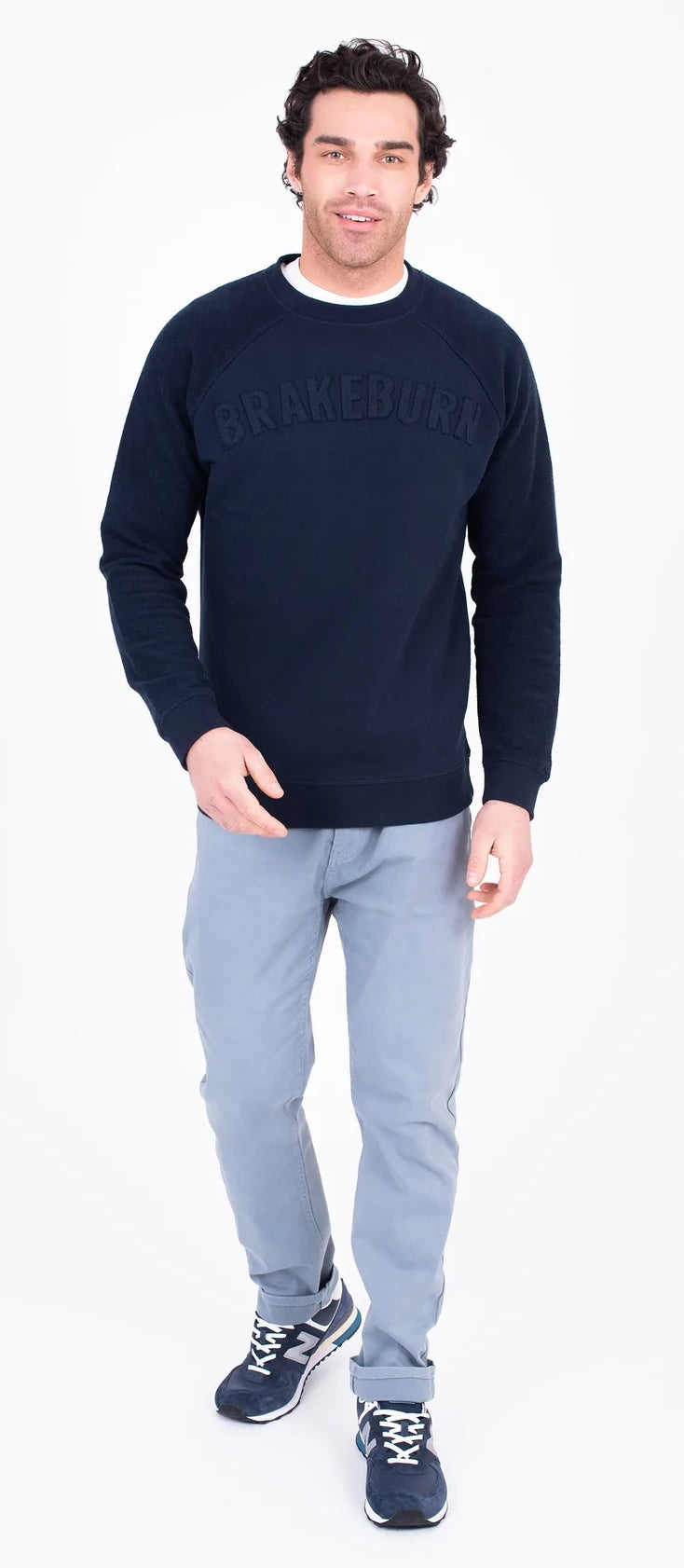 Brakeburn Mens Applique Sweatshirt - Blue
