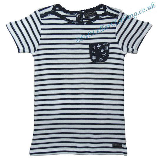 Captain Corsaire Kids 'Loana' Stripe Short Sleeve Dress