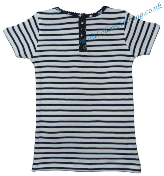 Captain Corsaire Kids 'Loana' Stripe Short Sleeve Dress
