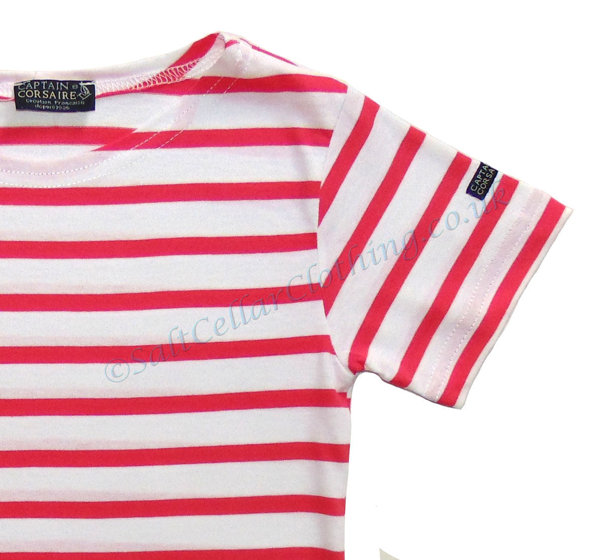 Captain Corsaire Kids 'Starboard' Stripe Tee - White / Opaline