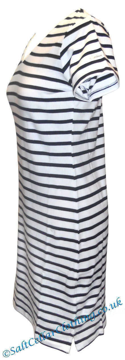 Captain Corsaire Womens 'Thays' Striped Dress - White / Navy
