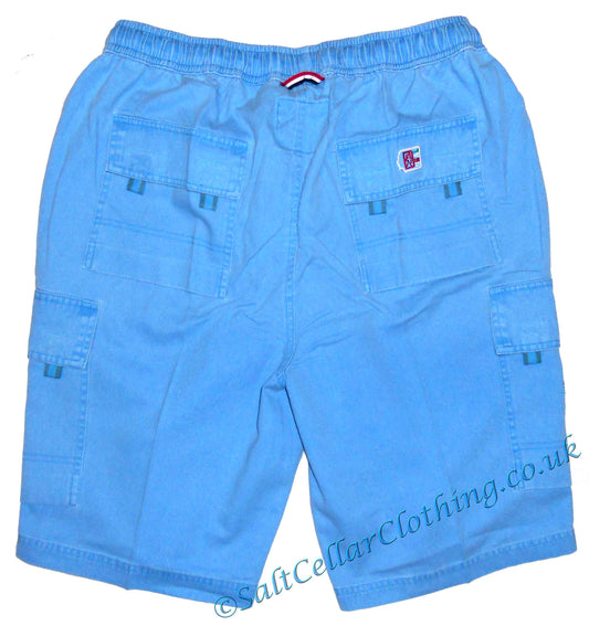 Deal Clothing Mens 'AS125' Cargo Shorts - Sky Blue